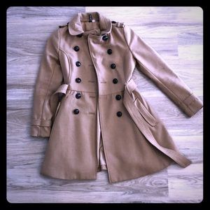 H&M camel wool peacoat trench